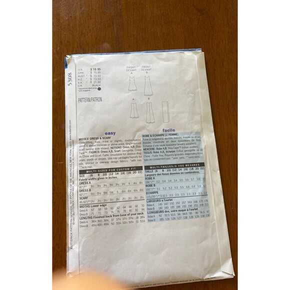 Pattern 5308 Butterick sz.12-14-16 - Picture 2 of 2